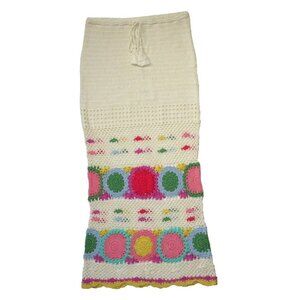 NWT SPELL & the Gypsy Collective Let The Sunshine In Rainbow Crochet Skirt M